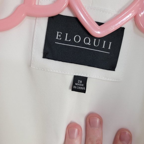 Eloquii White Tuxedo Bridal Suit Jacket Blazer Jacket Womens Plus Size 28 - Picture 3 of 6